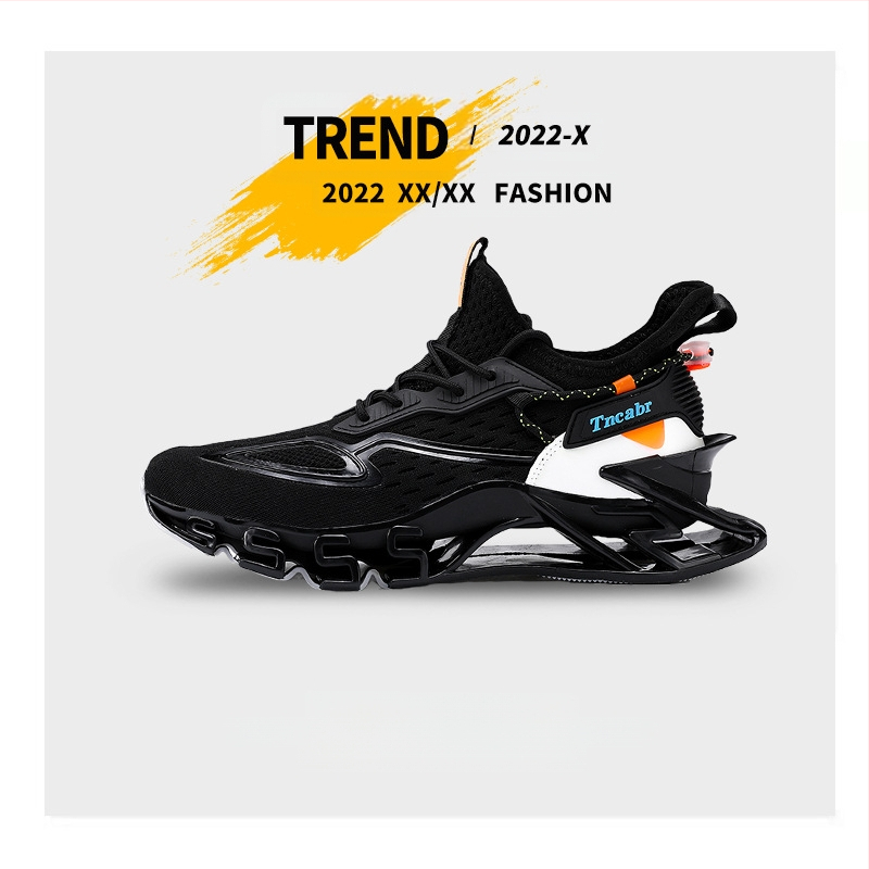 2023 tavaszi új férfi cipők könnyű, lélegző, alkalmi futócipők divatos férfi diák nagy méretű penge futócipők