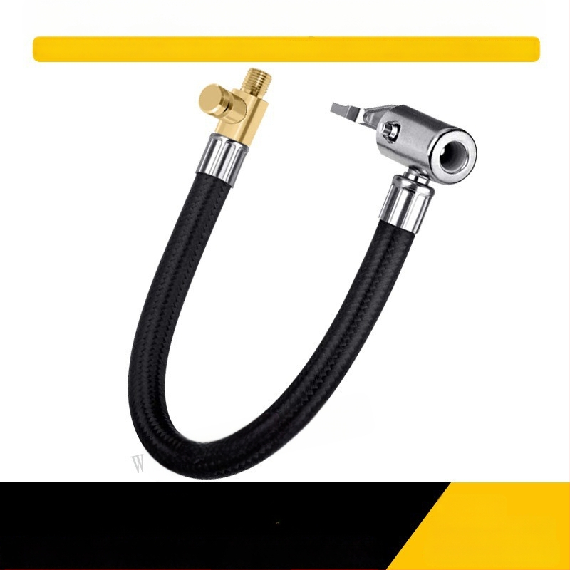 Pompa de aer auto poate fi dezumflată, tub de extensie rapid, extensie rapidă a țevii de aer, țeavă de aer, presare din cupru, mâner de blocare, fără scurgeri de aer