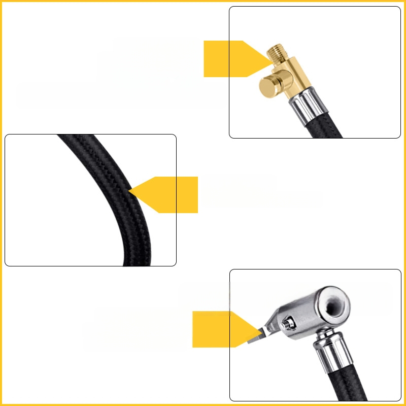 Pompa de aer auto poate fi dezumflată, tub de extensie rapid, extensie rapidă a țevii de aer, țeavă de aer, presare din cupru, mâner de blocare, fără scurgeri de aer