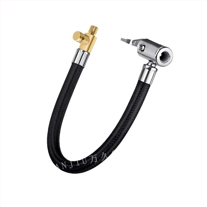 Pompa de aer auto poate fi dezumflată, tub de extensie rapid, extensie rapidă a țevii de aer, țeavă de aer, presare din cupru, mâner de blocare, fără scurgeri de aer