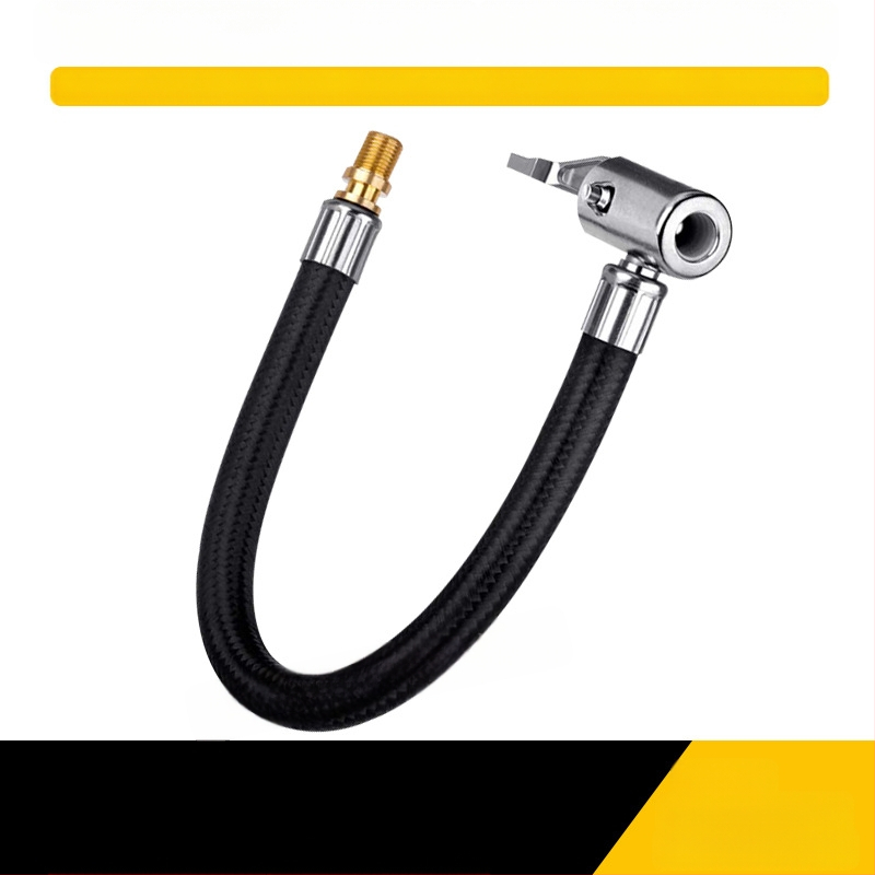 Pompa de aer auto poate fi dezumflată, tub de extensie rapid, extensie rapidă a țevii de aer, țeavă de aer, presare din cupru, mâner de blocare, fără scurgeri de aer