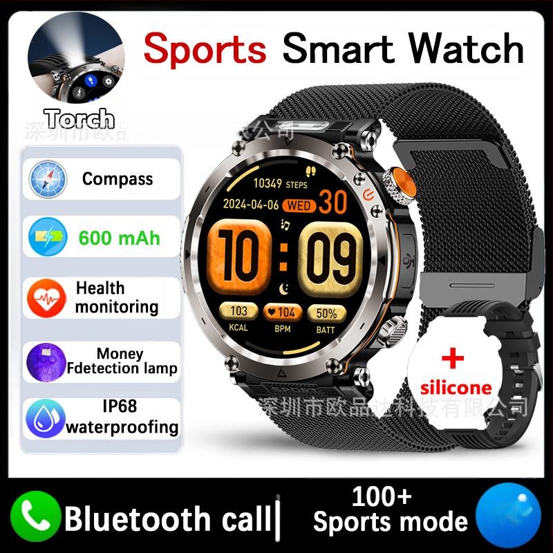 Határokon átnyúló új HT30 okosóra kültéri sportokhoz, vízálló Bluetooth hívás 1.7 nagyméretű képernyő pulzusmérő vér oxigén LED fény