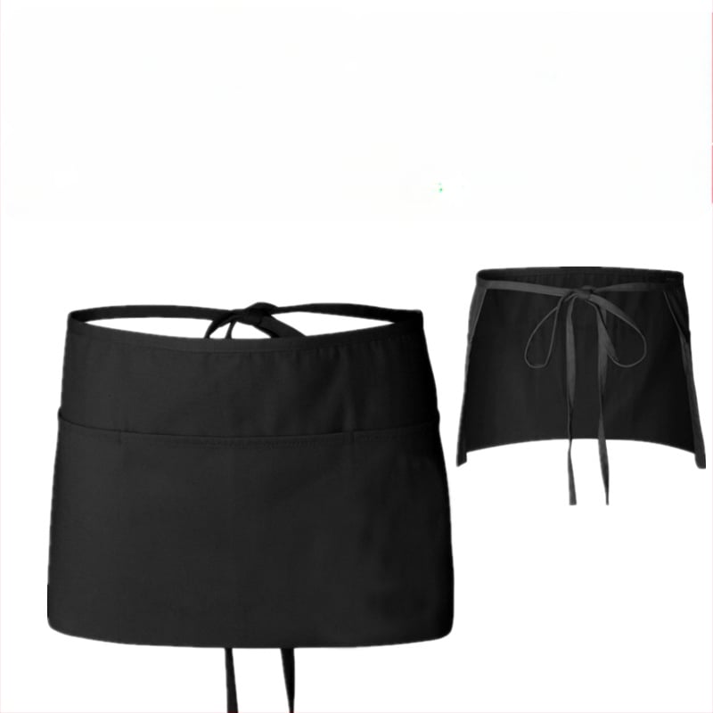 Tehasevalmis poolpikk köögipõll, lühike poolpikk kelneripõll trükitud logoga kolme taskuga