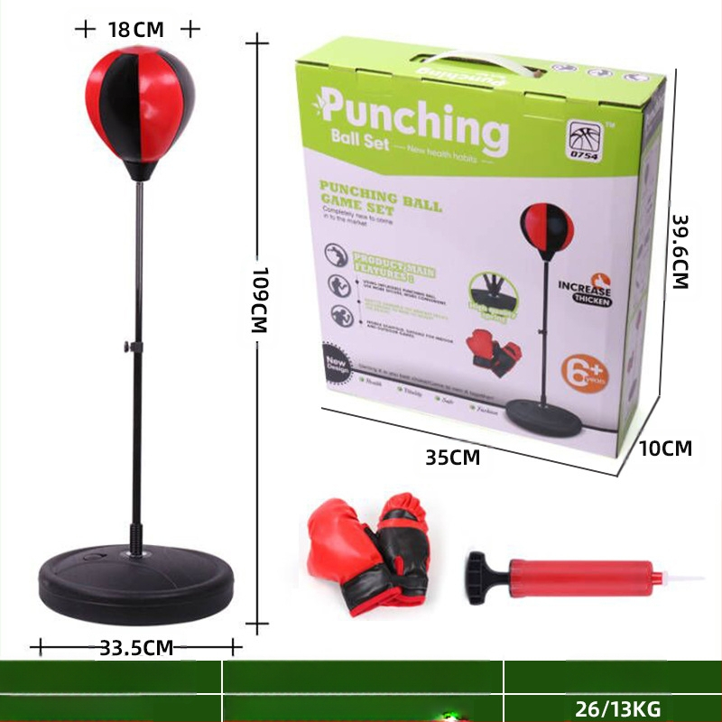 Kodumajapidamises kasutatav vertikaalne tõstepoksi kiirpall laste poksikoti kinnastega treeningpoksikoti poksivarustus lastele
