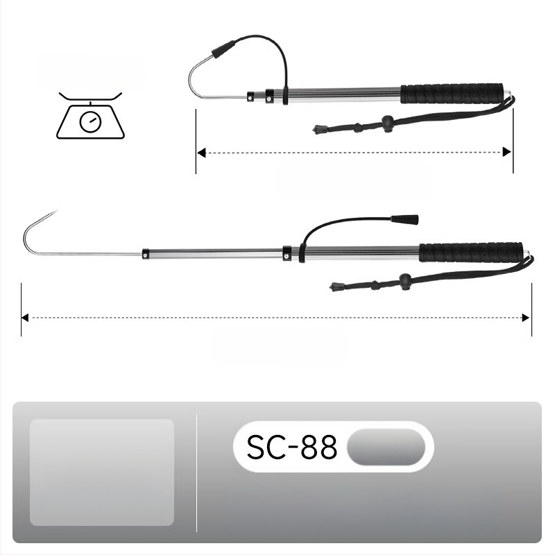 Sanle alumínium ötvözetből készült összecsukható horog horgony horog tengeri horgászcsónak horgászat jéghorgászat teleszkópos vezérlésű halászsíkoló horog felszerelés