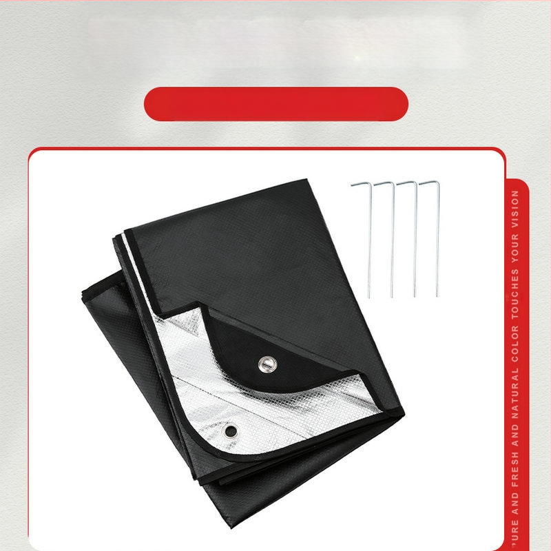 Välistingimustes mägiisolatsiooniga telgipõrandamatt Lausriidest hädaolukorra tekk Alumiiniumfooliumist hädaolukorra tekk Taevakardin Pikniku päästetekk