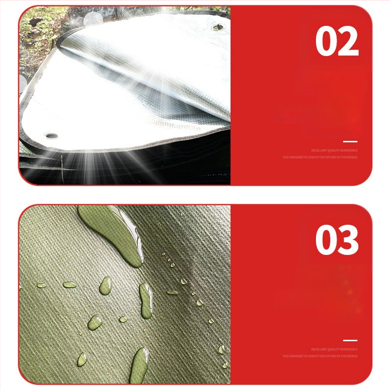 Välistingimustes mägiisolatsiooniga telgipõrandamatt Lausriidest hädaolukorra tekk Alumiiniumfooliumist hädaolukorra tekk Taevakardin Pikniku päästetekk