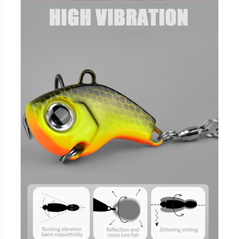 „VIB Luya“ masalas, mažas sūkurinis kabliukas su besisukančiais blizgučiais, metalinis ilgo veikimo kostiumas netikram masalui, lengva jūrinė žvejyba, užmauta ešerys