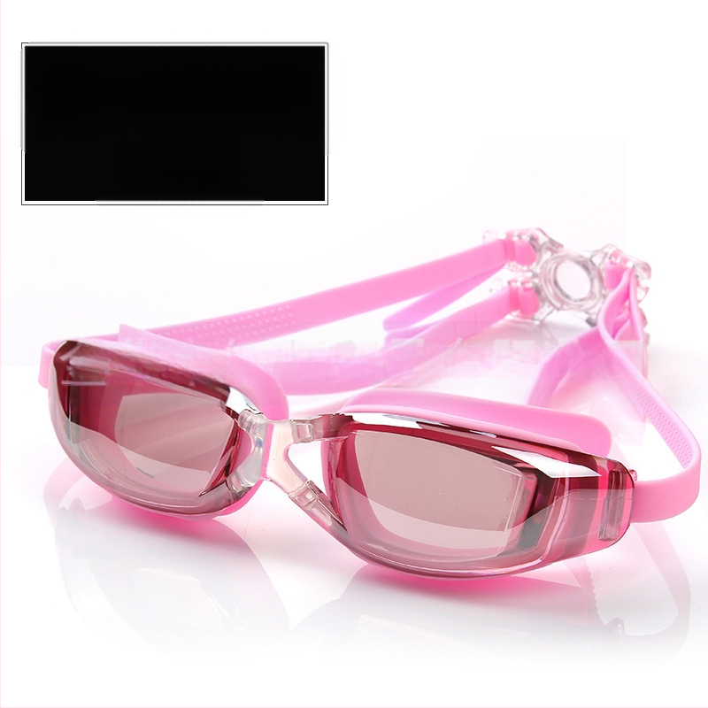 Plaukimo akiniai HD vandeniui atsparūs, nerūkstantys, vyrams ir moterims, trumparegiams, vaikams, suaugusiems, dideliems rėmeliams, plaukimo akiniai, įranga, gamyklos tiesioginis pardavimas