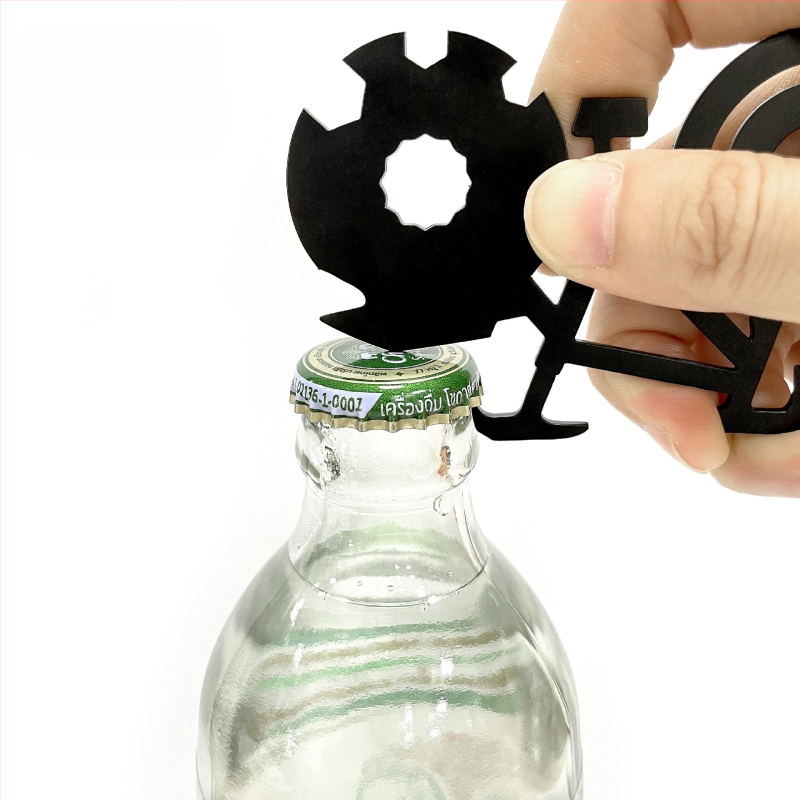 20 az 1-ben kültéri sportkerékpár alakú, határokon átnyúló kreatív ajándék céglogó kulcstartó multifunkciós eszköz