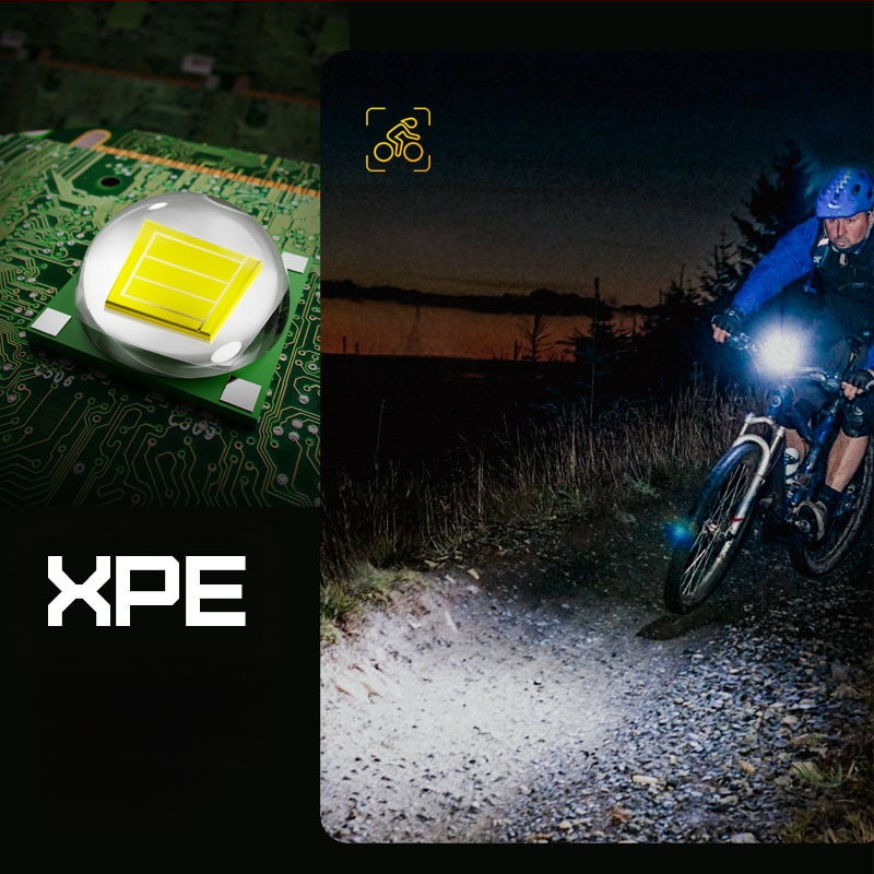 Jalgratta lamp, esitule päikeseenergial töötav sarvlamp, USB-laetav esitule jalgratta taskulamp, päikeseenergial töötav lamp