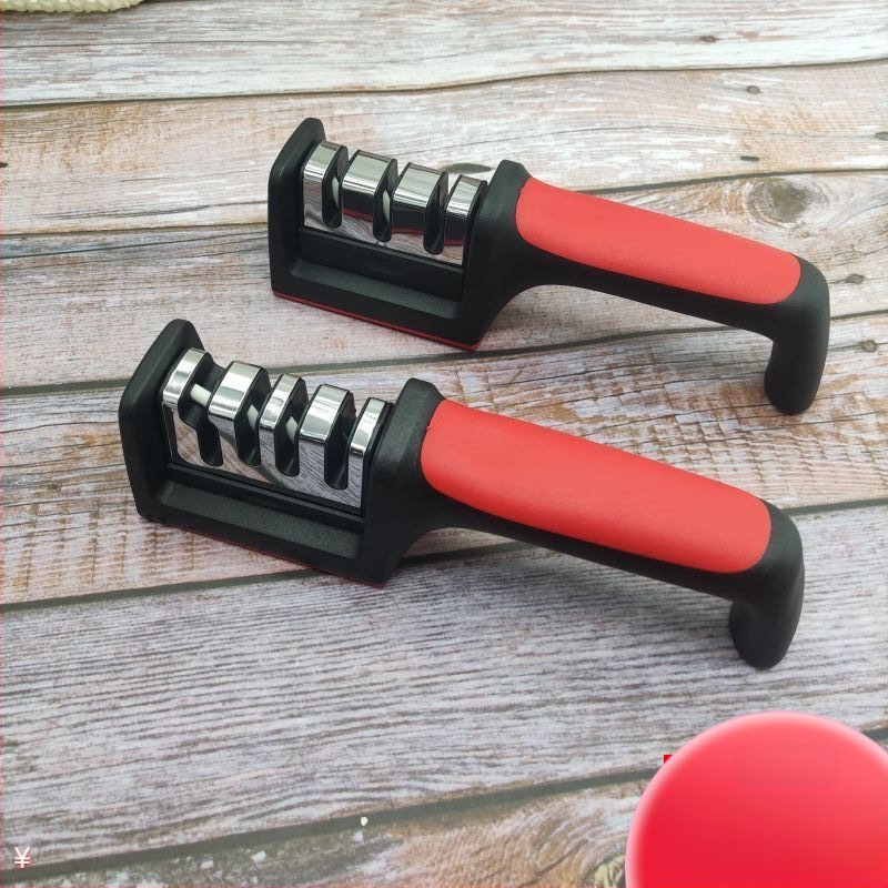 Noa teritamine volframterasest kolmeastmeline terituskivi majapidamisköögi noa teritaja artefakti terituskivi käsitsi kiire teritamise tööriist