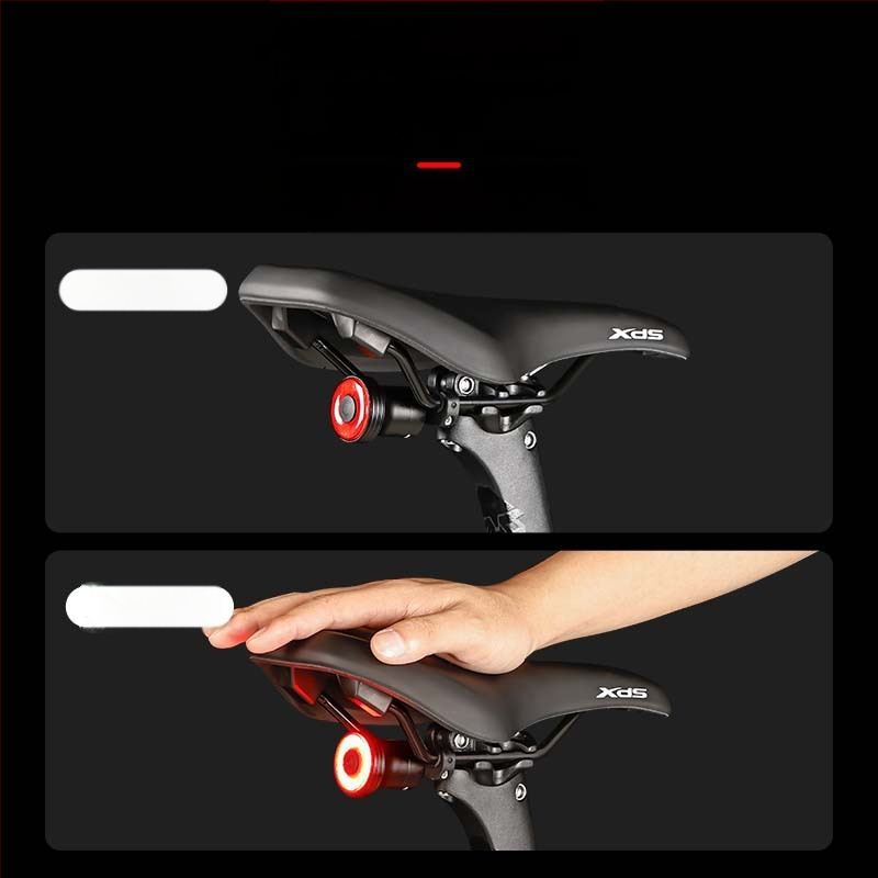 Svetlo na bicykel, cestný bicykel, výstražné svetlo s vysokým jasom, zadné svetlo so senzorom brzdy, vonkajšie svetlo na horský bicykel