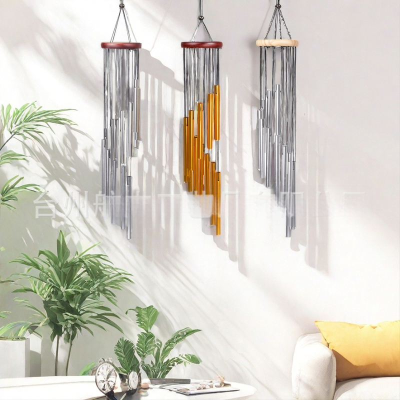 Metallist tuulekell 12-toruga alumiiniumtoru ripats kodu rõdu ripats piiriülene Temu mälestuskingitus hulgimüügi kell