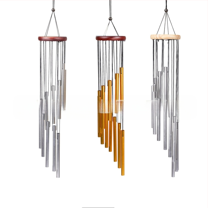 Metallist tuulekell 12-toruga alumiiniumtoru ripats kodu rõdu ripats piiriülene Temu mälestuskingitus hulgimüügi kell