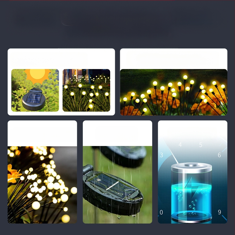 Napelemes Szentjánosbogár lámpa Udvari Kerti Lámpa Határokon Átnyúló Kerti Hangulat Lámpa Új Kültéri Gyeplámpa Lengőlámpa