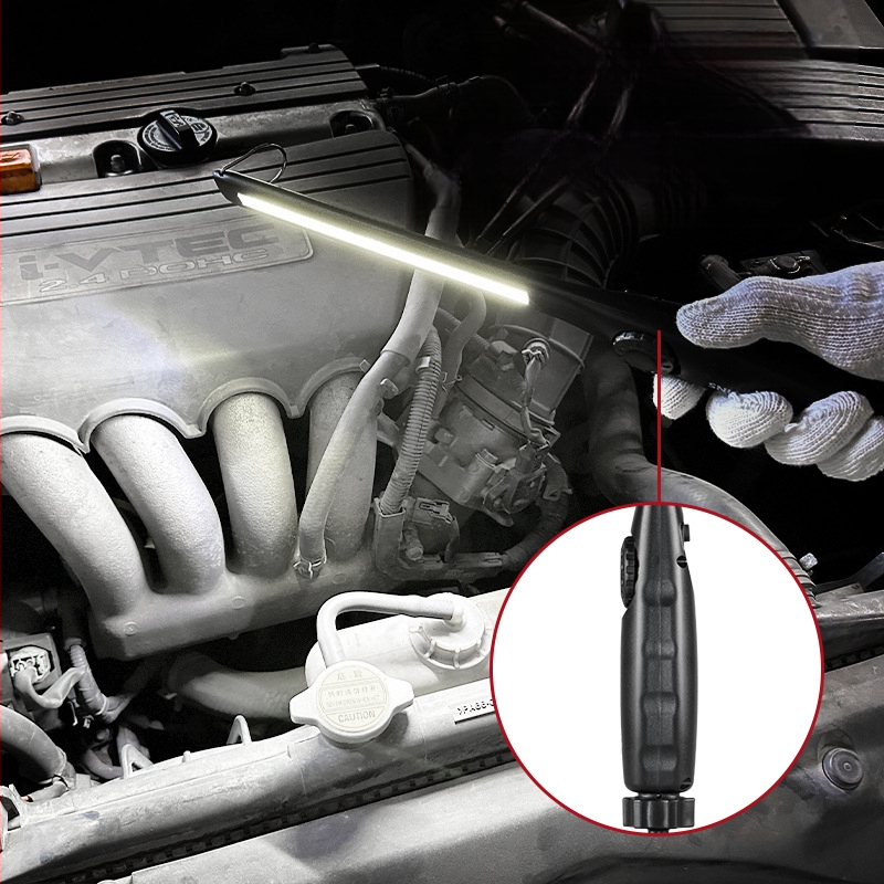 Uzlādējams augstas gaismas piekarināms dibens ar magnētu fiksētu mašīnas remonta bezelektrodu aptumšošanas mobilo darba apgaismojumu