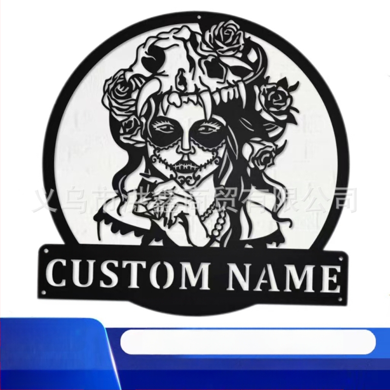 Határokon átnyúló független állomás kreatív fém vas faldekoráció hálószoba üreges faldekoráció belső dekorációs kézművesség