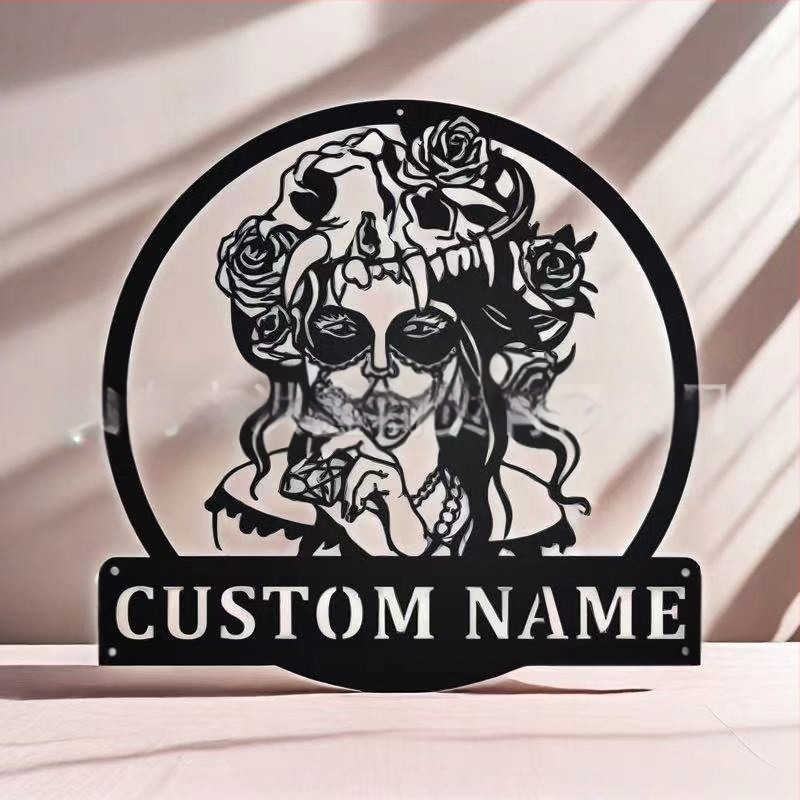 Határokon átnyúló független állomás kreatív fém vas faldekoráció hálószoba üreges faldekoráció belső dekorációs kézművesség