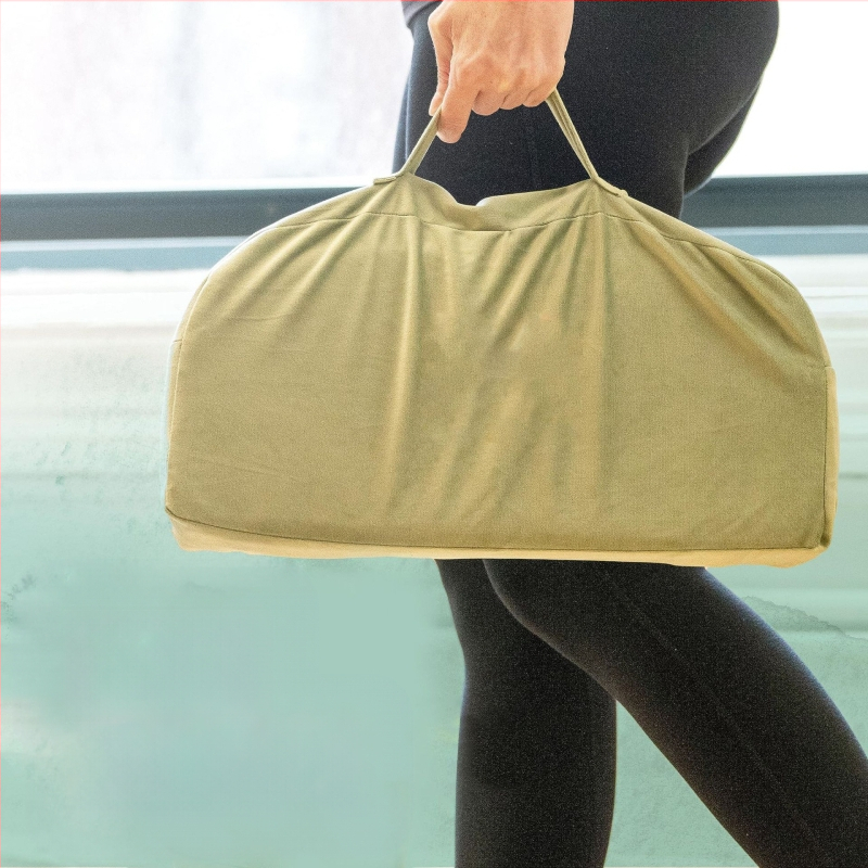 Határokon átnyúló fa jógaszék, térdelőszék, nagykereskedelmi puha sportszék, többszínű összecsukható jóga meditációs szék