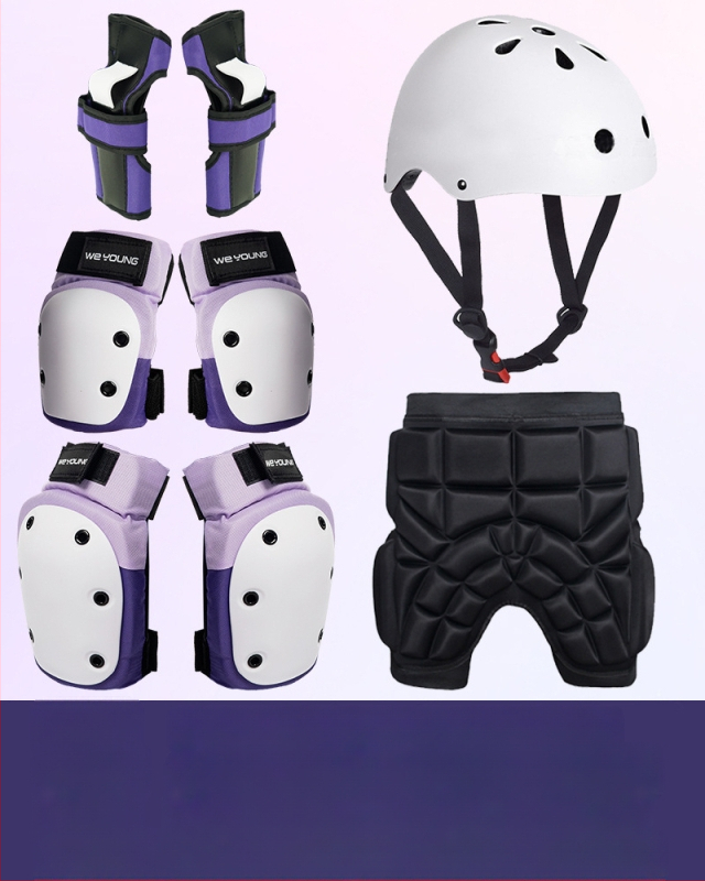 Riedlenčių apsaugos Profesionalus riedučių sportas Vaikų ir suaugusiųjų čiuožimas Kelių apsaugos Alkūnių apsaugos Delnų apsaugos Šešių dalių šalmas Luchongo čiuožimui