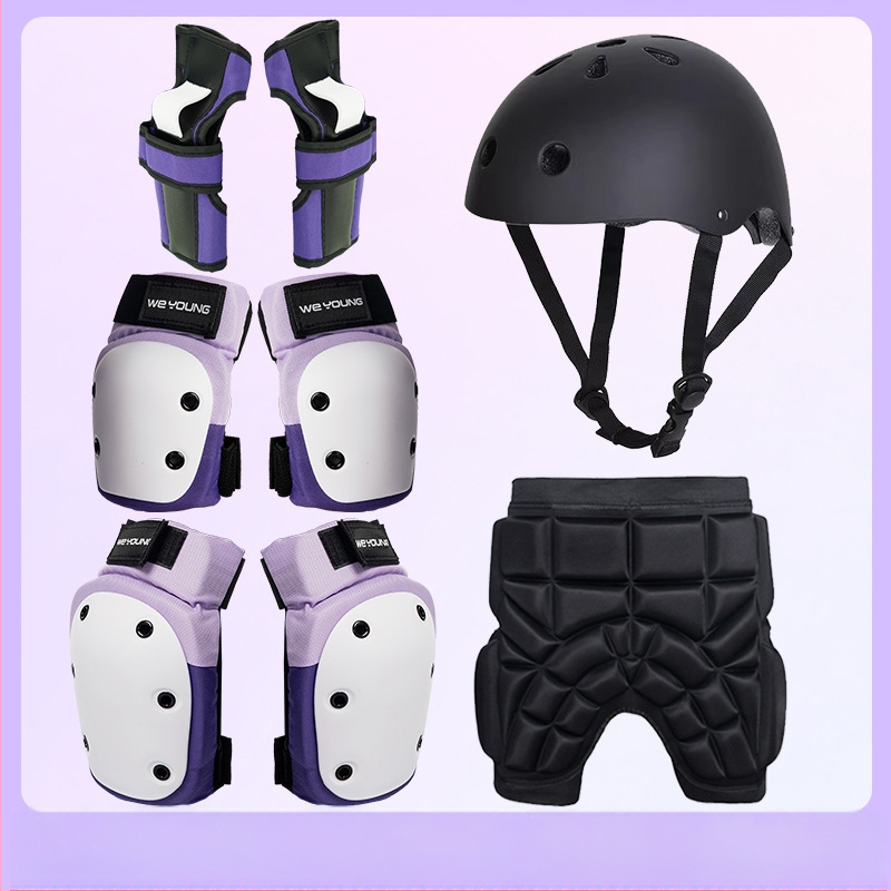 Riedlenčių apsaugos Profesionalus riedučių sportas Vaikų ir suaugusiųjų čiuožimas Kelių apsaugos Alkūnių apsaugos Delnų apsaugos Šešių dalių šalmas Luchongo čiuožimui