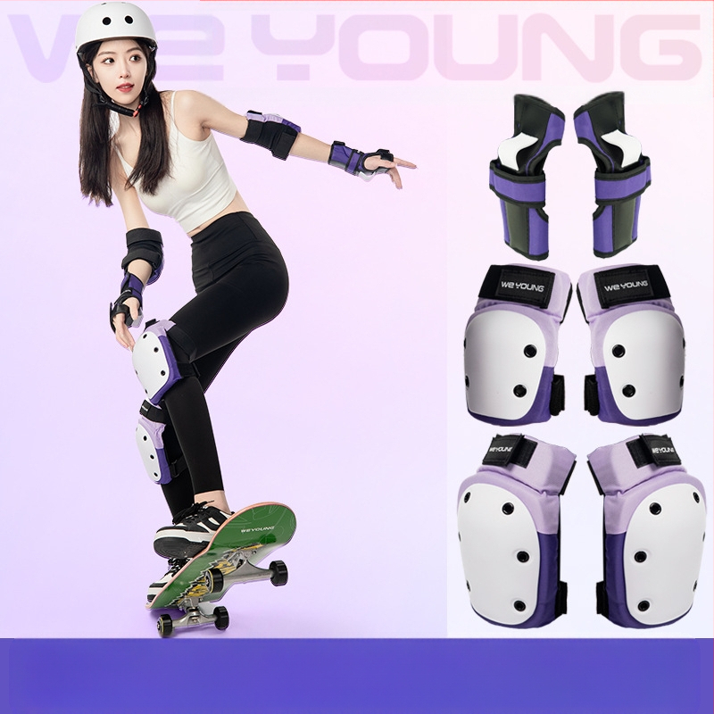 Riedlenčių apsaugos Profesionalus riedučių sportas Vaikų ir suaugusiųjų čiuožimas Kelių apsaugos Alkūnių apsaugos Delnų apsaugos Šešių dalių šalmas Luchongo čiuožimui