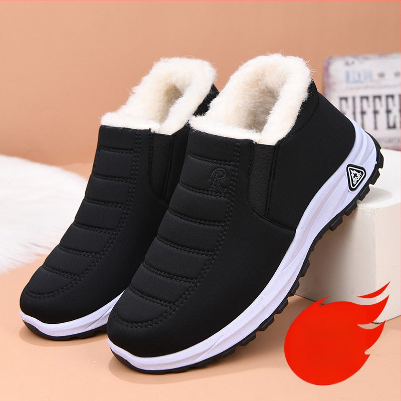 Šilti sniego batai 2025 m. žieminiai vyriški ir moteriški to paties stiliaus sustorinti kašmyro laisvalaikio medvilniniai batai patogūs medvilniniai batai vidutinio ir vyresnio amžiaus tėvams