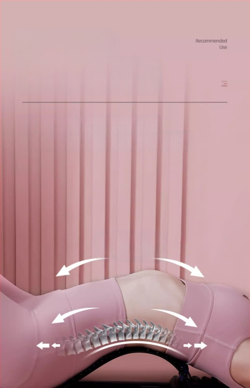 Rozā jostasvietas nomierinošais jostasvietas vilkmes stiepšanas aparāts mugurkaula korekcijai muguras masāžas artefakts mugurkaula atbalsta vingrinājums