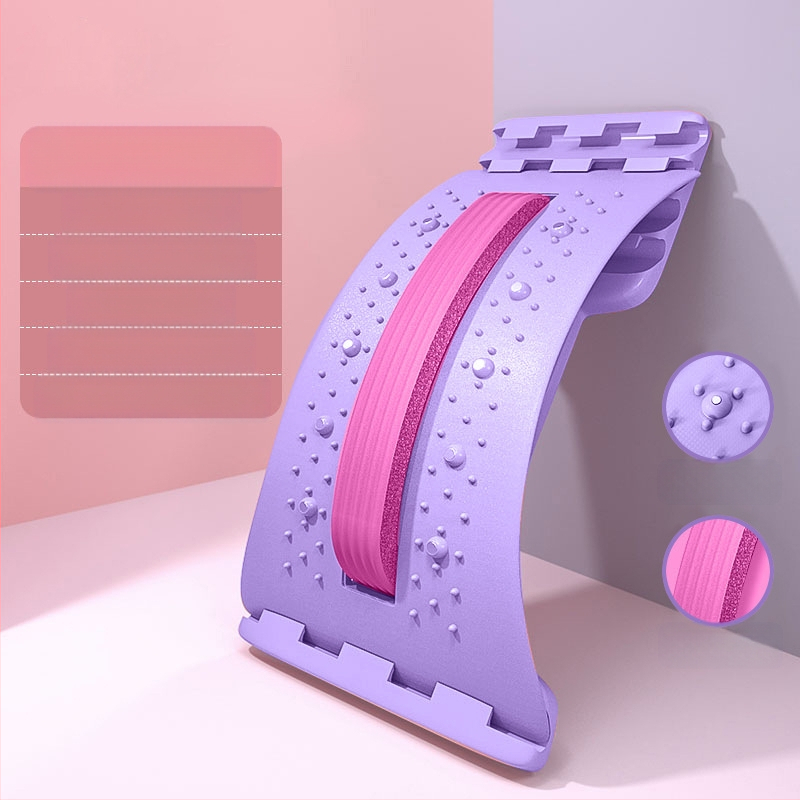 Rozā jostasvietas nomierinošais jostasvietas vilkmes stiepšanas aparāts mugurkaula korekcijai muguras masāžas artefakts mugurkaula atbalsta vingrinājums