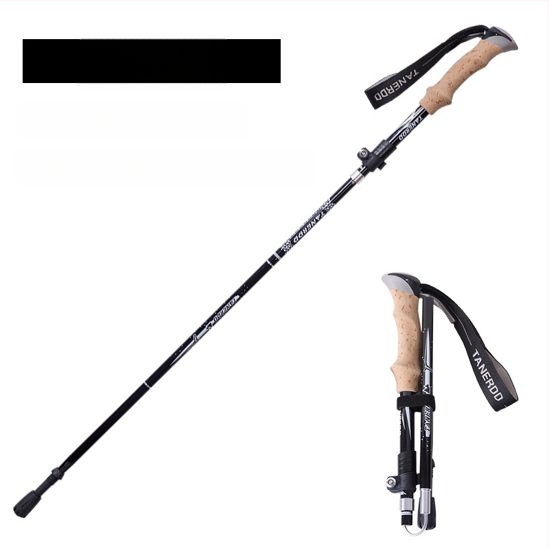 Външен трекинг щека от карбон, ултра лека, прибираща се, сгъваема, външна заключваща се щека, катерене, туризъм, бягане през пресечена местност, бастун от карбон