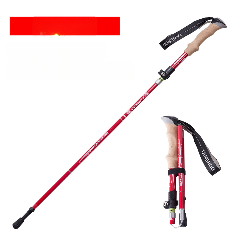 Външен трекинг щека от карбон, ултра лека, прибираща се, сгъваема, външна заключваща се щека, катерене, туризъм, бягане през пресечена местност, бастун от карбон