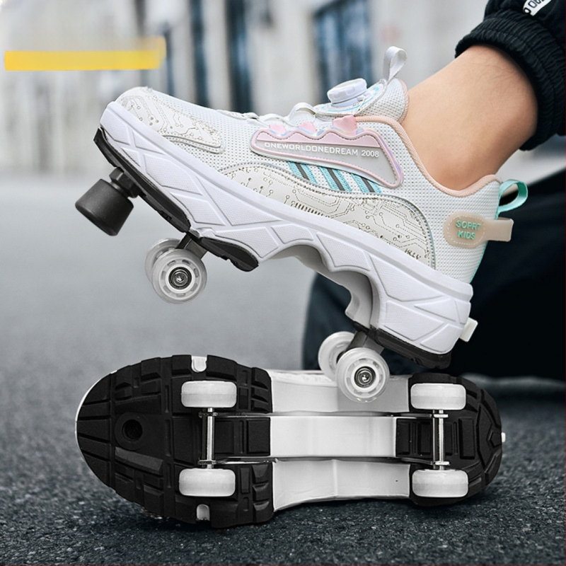 Laste Runaway kingad tüdrukute nähtamatud neljarattalised kahanevad poiste plahvatusohtlikud kõndimiskingad tüdrukute uued täiskasvanute rihmarattad algkooliõpilastele