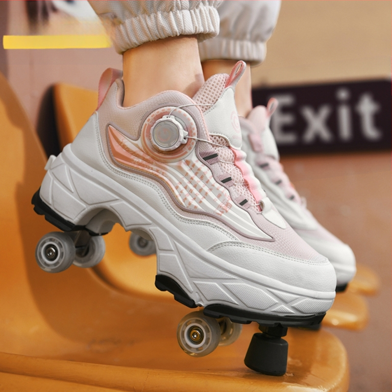 Laste Runaway kingad tüdrukute nähtamatud neljarattalised kahanevad poiste plahvatusohtlikud kõndimiskingad tüdrukute uued täiskasvanute rihmarattad algkooliõpilastele