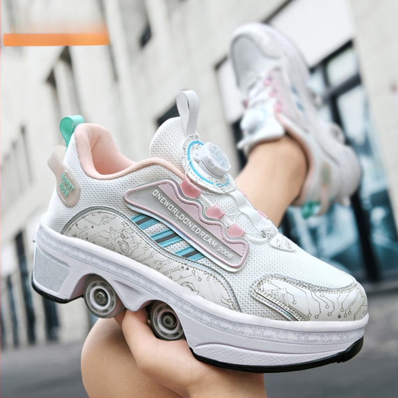 Laste Runaway kingad tüdrukute nähtamatud neljarattalised kahanevad poiste plahvatusohtlikud kõndimiskingad tüdrukute uued täiskasvanute rihmarattad algkooliõpilastele