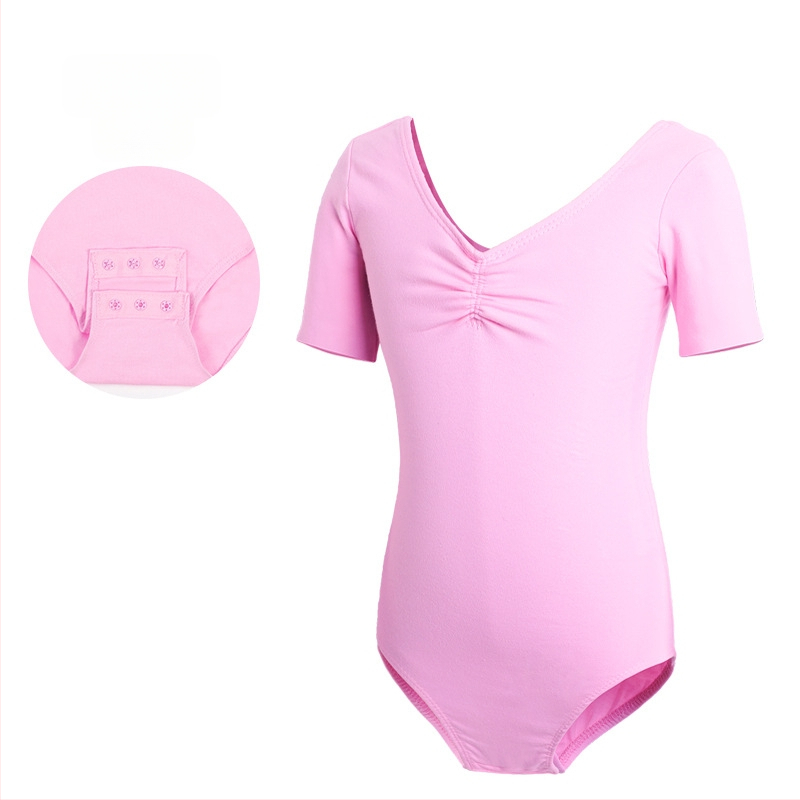 Детско танцово облекло, Дамско лятно боди с къс ръкав, Облекло за изпити по балетна гимнастика за момичета, Облекло за практикуване на китайски танци