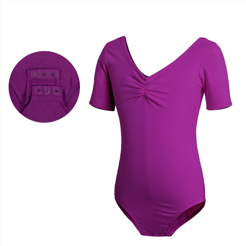 Детско танцово облекло, Дамско лятно боди с къс ръкав, Облекло за изпити по балетна гимнастика за момичета, Облекло за практикуване на китайски танци