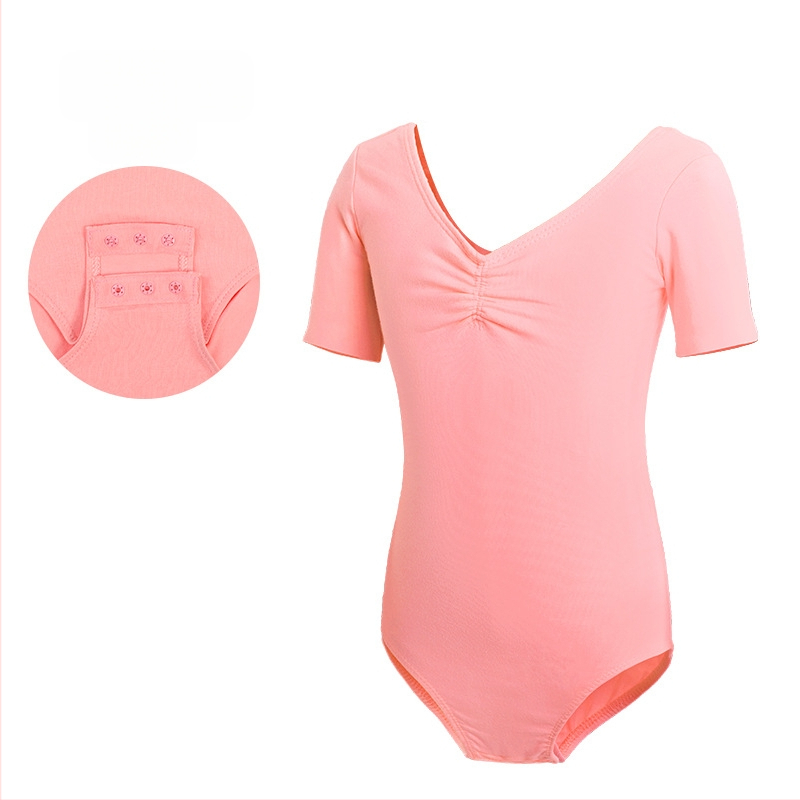 Детско танцово облекло, Дамско лятно боди с къс ръкав, Облекло за изпити по балетна гимнастика за момичета, Облекло за практикуване на китайски танци