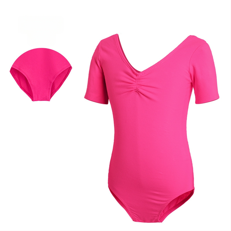 Детско танцово облекло, Дамско лятно боди с къс ръкав, Облекло за изпити по балетна гимнастика за момичета, Облекло за практикуване на китайски танци