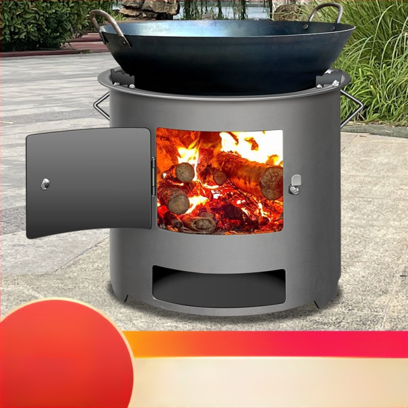 Lauko kepimo krosnelės, malkų degiklio šildymo, 06 daugiafunkcinės krosnelės, naujos nešiojamos, 5 arbatos perpylimo, kolekcija