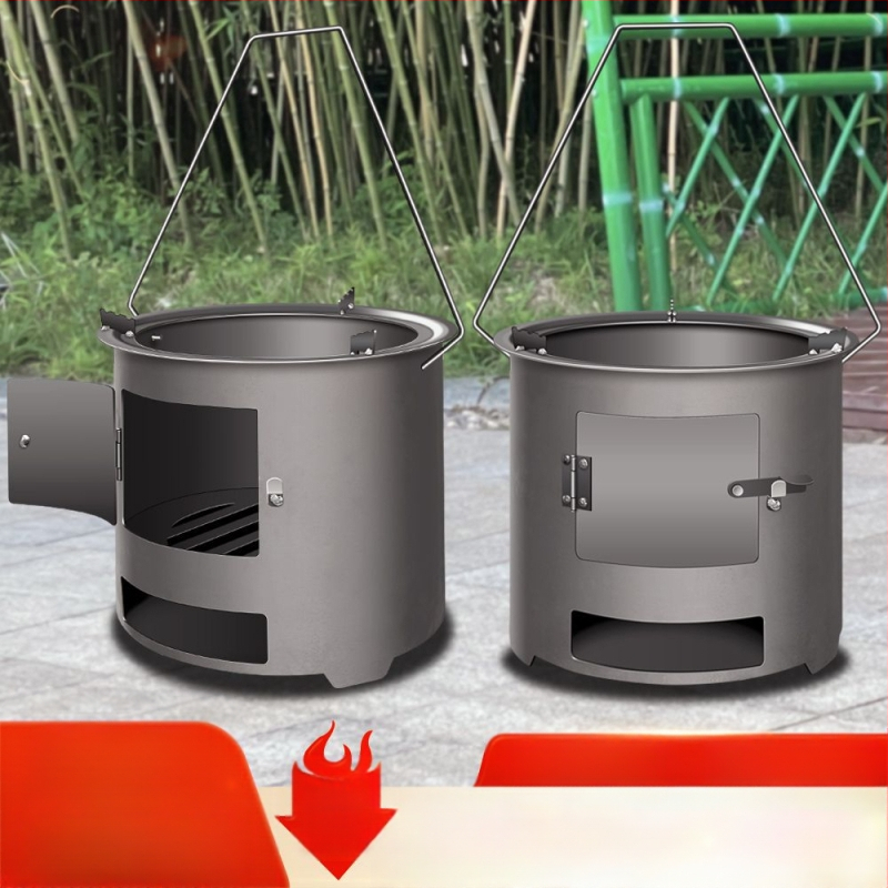 Lauko kepimo krosnelės, malkų degiklio šildymo, 06 daugiafunkcinės krosnelės, naujos nešiojamos, 5 arbatos perpylimo, kolekcija