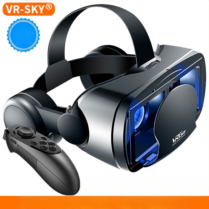 VRGPro VR szemüveg, kék szemvédő, új, nagyméretű fejhallgató, mobiltelefon, virtuális valóság sisak, 3D VR, határokon átnyúló választék