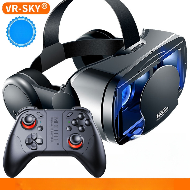 VRGPro VR szemüveg, kék szemvédő, új, nagyméretű fejhallgató, mobiltelefon, virtuális valóság sisak, 3D VR, határokon átnyúló választék