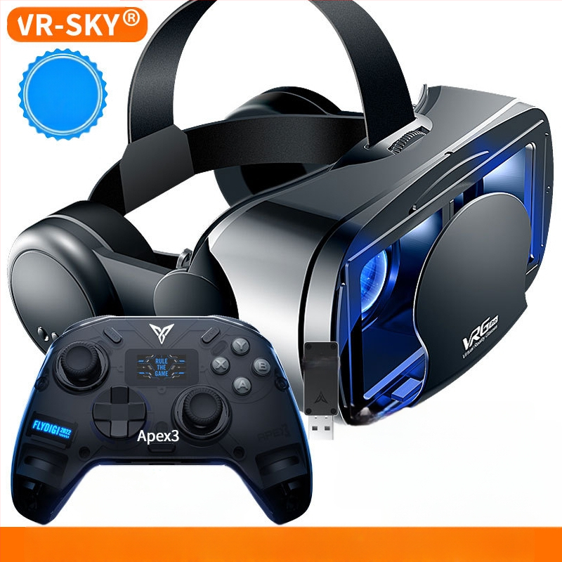 VRGPro VR szemüveg, kék szemvédő, új, nagyméretű fejhallgató, mobiltelefon, virtuális valóság sisak, 3D VR, határokon átnyúló választék