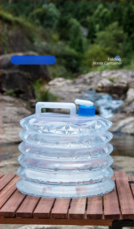 15-liitrine kokkupandav õues kasutatav veepaak, koduköök, plastkraanist kokkupandav ämber, isejuhtiv auto kaasaskantav veepaak