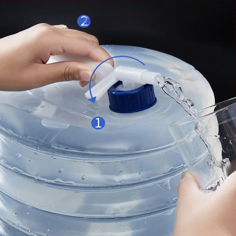 15-liitrine kokkupandav õues kasutatav veepaak, koduköök, plastkraanist kokkupandav ämber, isejuhtiv auto kaasaskantav veepaak