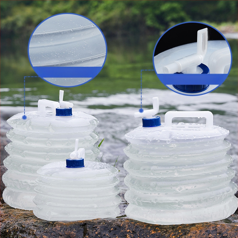 15-liitrine kokkupandav õues kasutatav veepaak, koduköök, plastkraanist kokkupandav ämber, isejuhtiv auto kaasaskantav veepaak