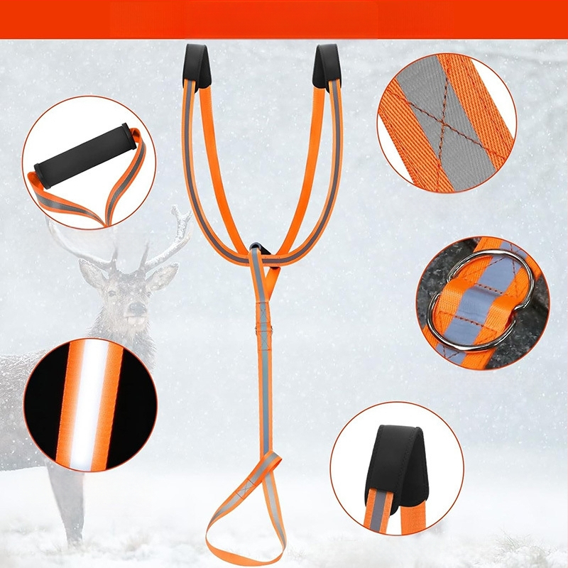 Határokon átnyúló ellátás Vadász szarvas kötél Fényvisszaverő kötött szarvas öv Húzós szarvas kötél Kültéri vadászöv Szarvas kötél