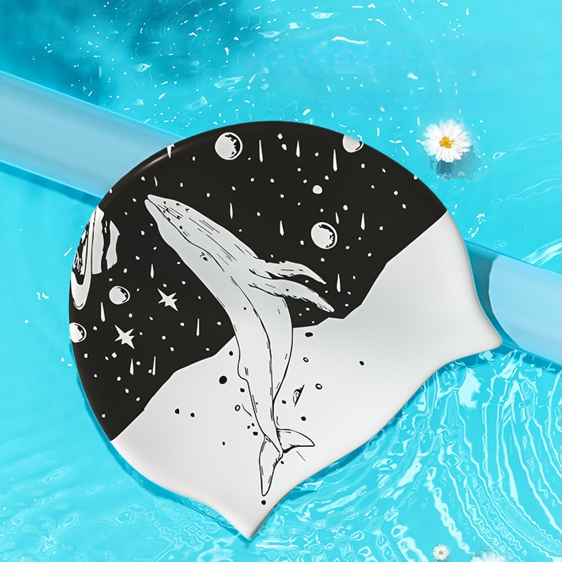 Silikoonist ujumismüts naistele, pikad juuksed, veekindel, professionaalne ujumismüts, mood, täiskasvanud meestele, pluss-suuruses pea