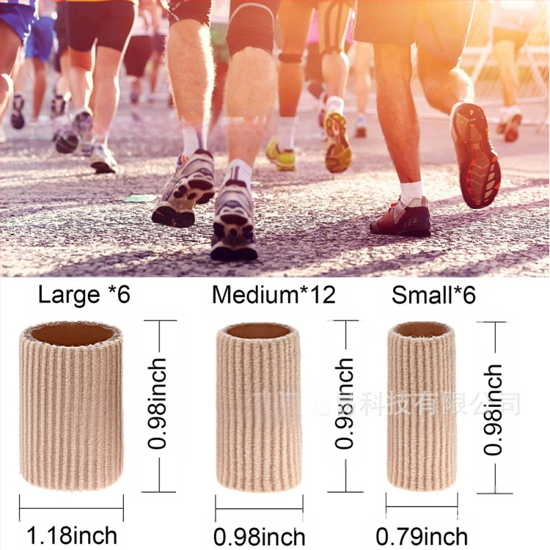 24 pirštų pagalvėlių vamzdeliai (3 dydžiai: 6 dideli, 12 vidutinių, 6 maži), 2,5 cm